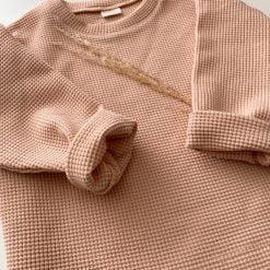 longsleeve met wafelstructuur sand