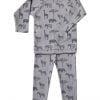 Grijze kinderpyjama met safariprint