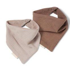 set van 2 slabbetjes beige