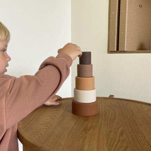 Siliconen Stapeltoren Vanja – Brown color mix