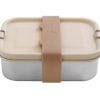 Stainless steel lunch box beige