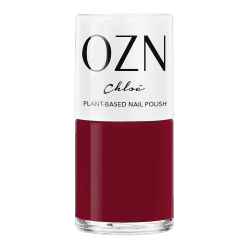 Flasche pflanzlicher Nagellack rot