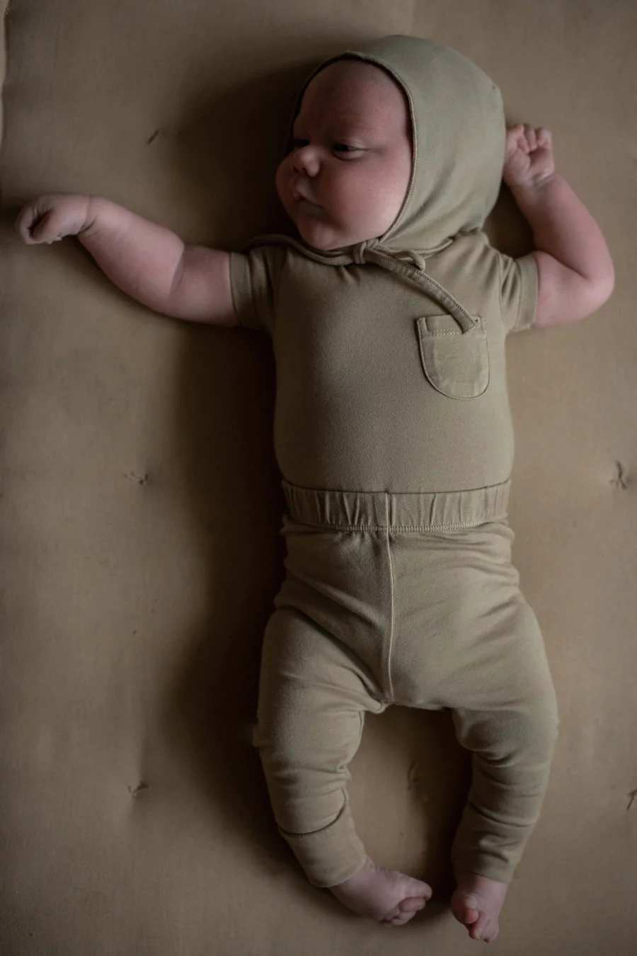 Plant Dyed Leggings - Oat - Glow baby leggings organic cotton