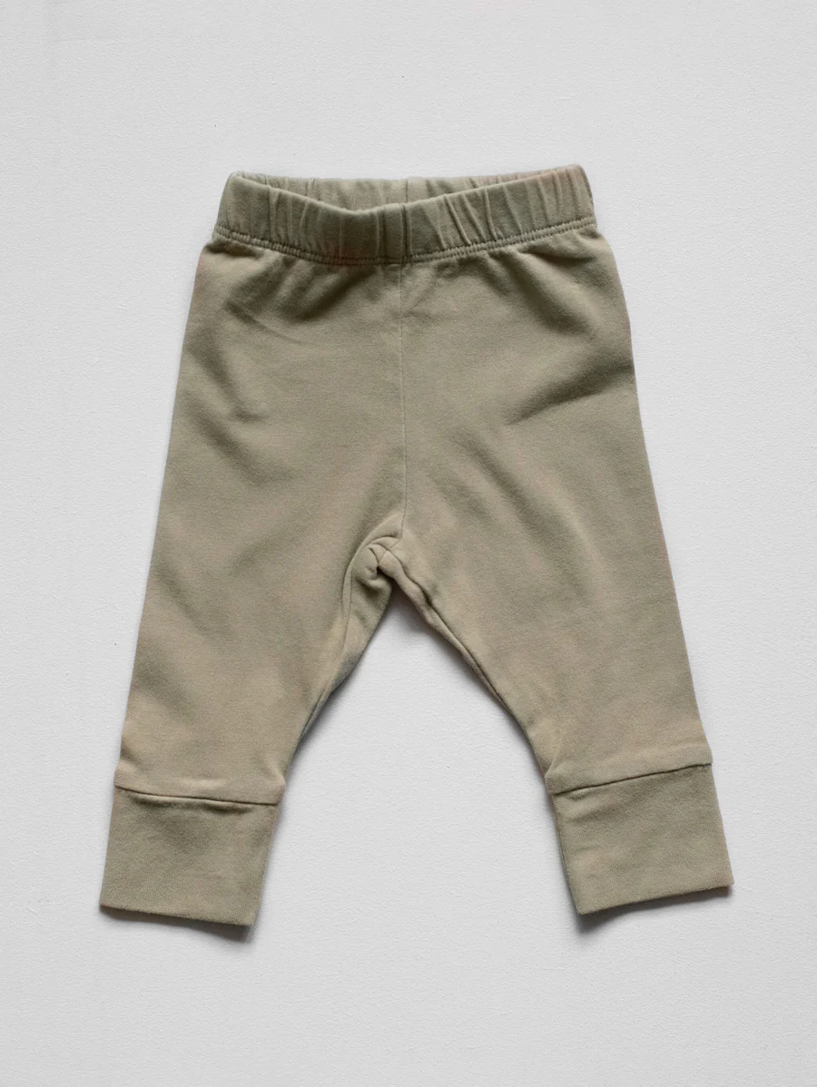 Plant Dyed Leggings - Oat - Glow baby leggings organic cotton