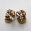 Beige baby booties