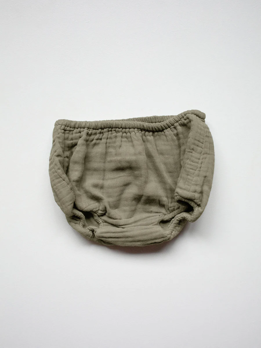 Muslin Bloomer - Sage - Glow baby pants green