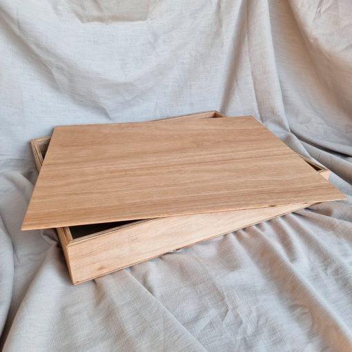 Deksel houten speelbak - Glow Houten speelbak met deksel