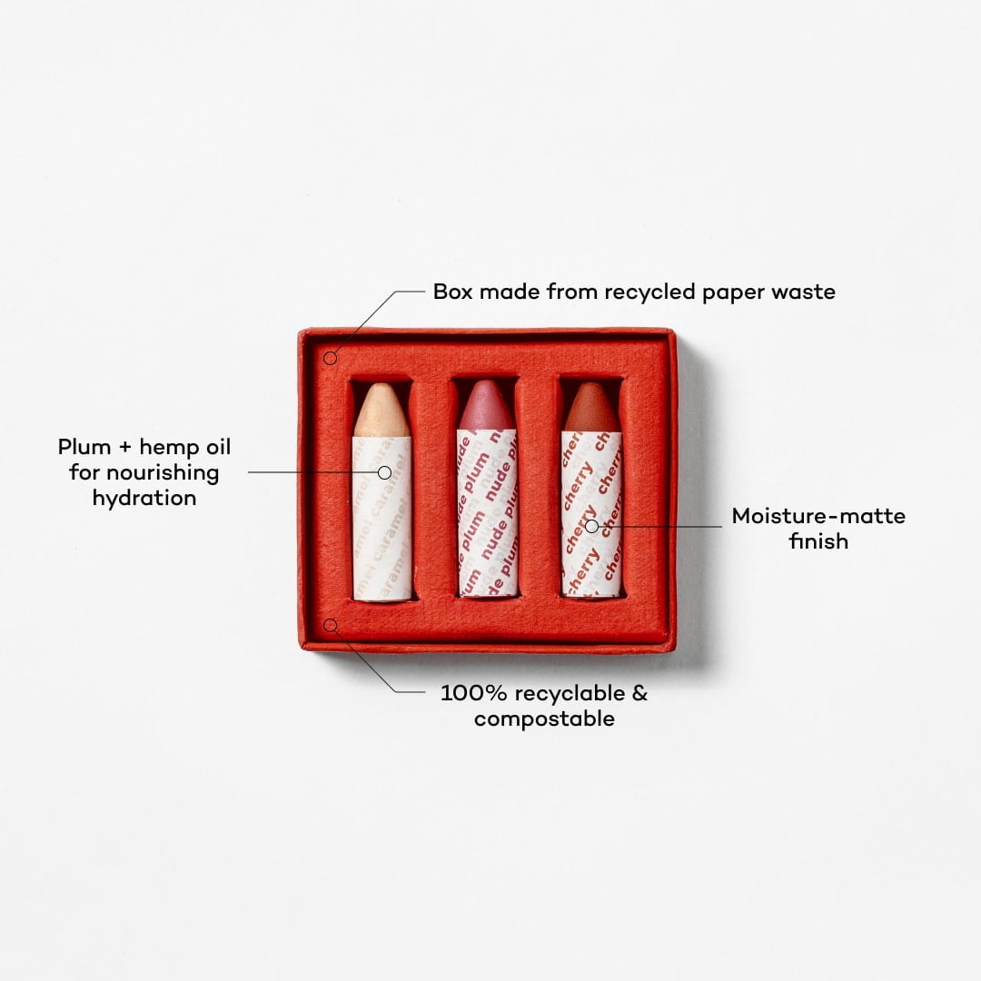 Balmie Trio Set - Von der Erde - Glow Verpackung mit drei Balmies