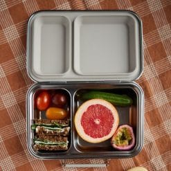 Lunchbox aus Edelstahl mit 2 Fächern