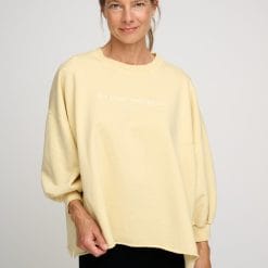 Zacht Oversized Sweatshirt van Biologisch Katoen - Soft Yellow