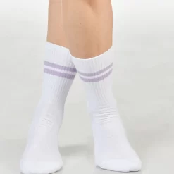 Duurzame witte tennissok voor dames en heren, gemaakt in Portugal