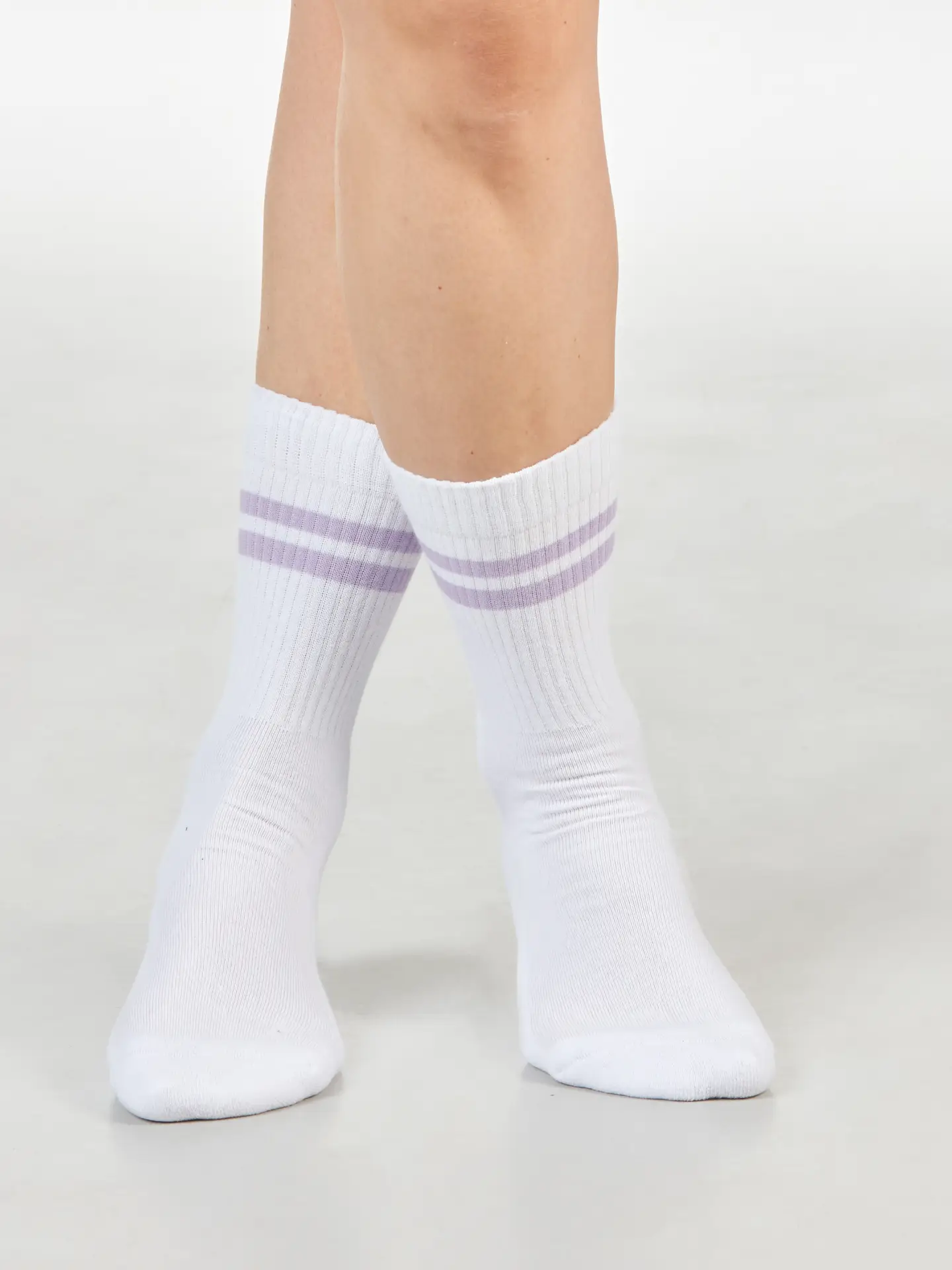 Witte SERENA sok van biologisch katoen – DAILYSOCKS Duurzame witte tennissok voor dames en heren, gemaakt in Portugal