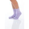 HIÄRTKEN tennissokken lila met zilveren hart van biologisch katoen