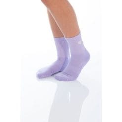 HIÄRTKEN tennissokken lila met zilveren hart van biologisch katoen