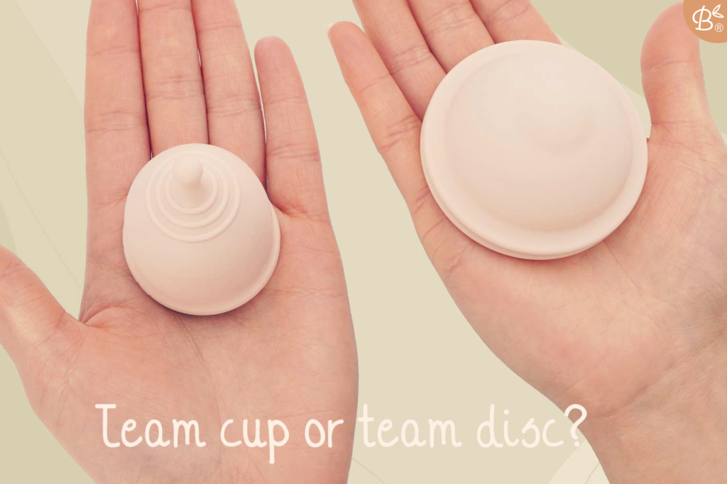 duurzame menstruatiecup en duurzame menstruatiedisc