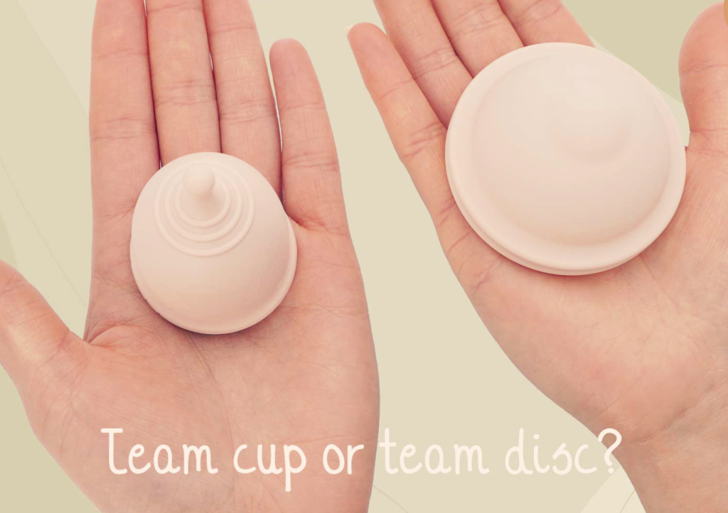 duurzame menstruatiecup en duurzame menstruatiedisc
